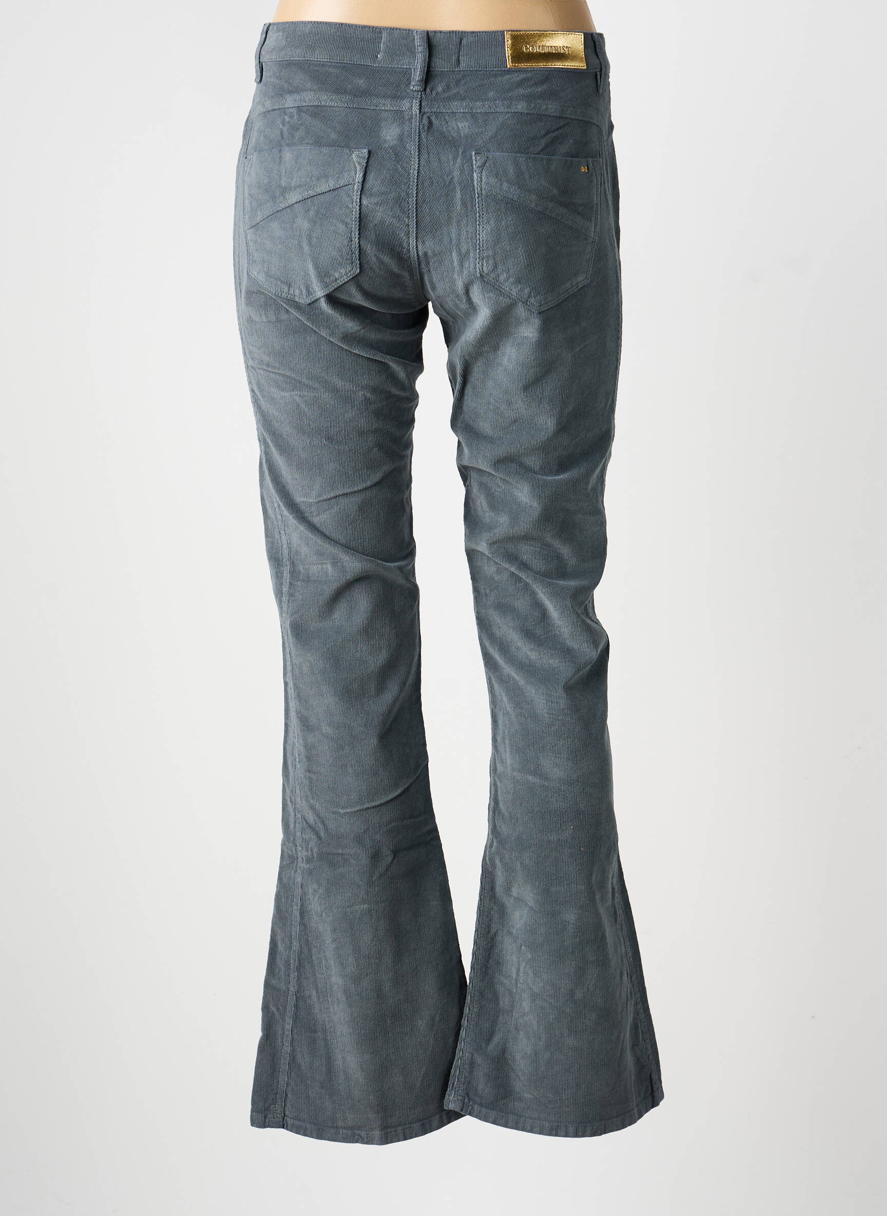 Pantalon flare taille normale taille normale gris COUTURIST femme