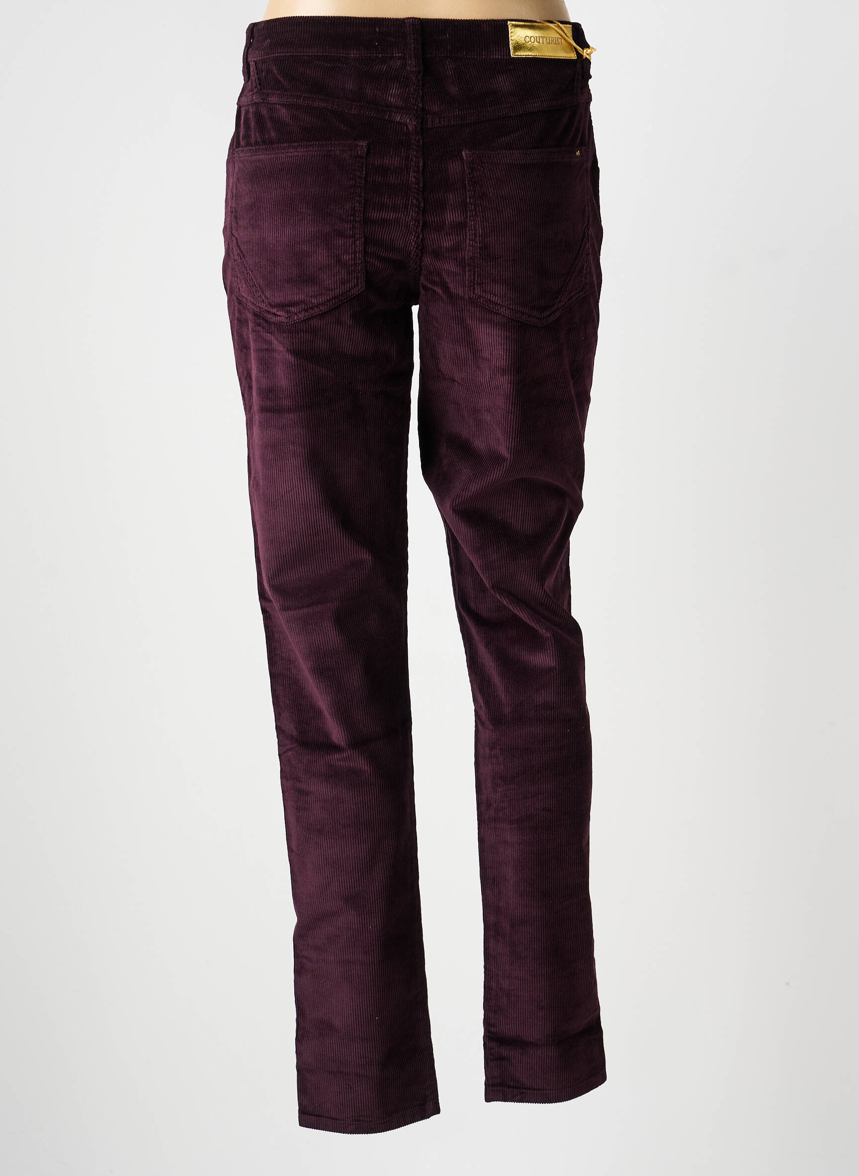 Pantalon slim stretch taille normale violet COUTURIST femme