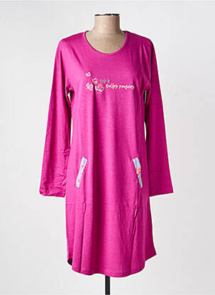 Chemise de nuit manches longues violet ROSE POMME femme