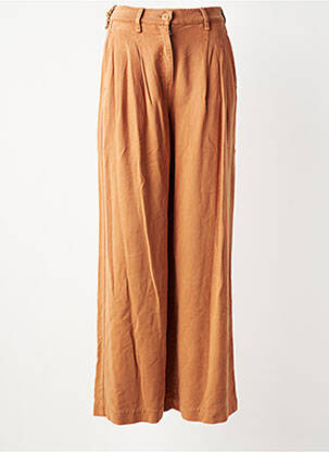 Jeans coupe large taille à pinces taille haute orange COUTURIST femme