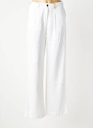 Jeans coupe droite taille haute taille haute blanc COUTURIST femme