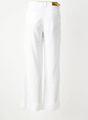Jeans coupe droite taille haute taille haute blanc COUTURIST femme