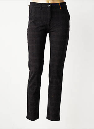 Pantalon chino tissage popeline taille normale gris COUTURIST femme