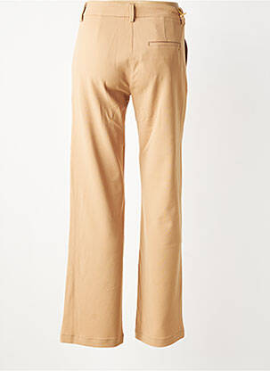 Pantalon chino fermeture zippée sous rabat boutonné taille normale beige COUTURIST femme