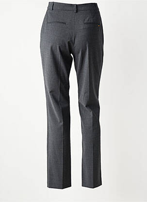 Pantalon chino fermeture zippée sous rabat boutonné taille haute gris COUTURIST femme