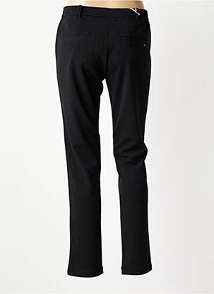 Pantalon chino fermeture zippée sous rabat boutonné taille normale noir COUTURIST femme