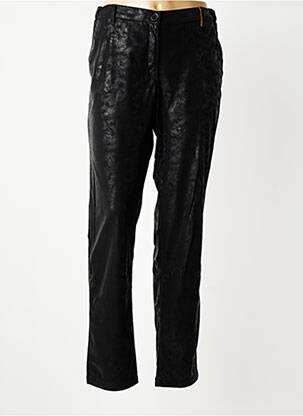Pantalon chino fermeture zippée sous rabat boutonné noir COUTURIST femme