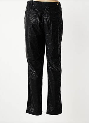 Pantalon chino fermeture zippée sous rabat boutonné noir COUTURIST femme