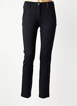 Pantalon chino fermeture zippée sous rabat boutonné taille normale noir COUTURIST femme