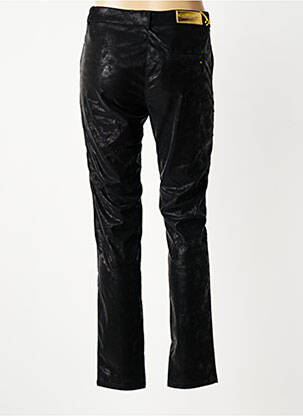 Pantalon chino fermeture zippée sous rabat boutonné taille normale noir COUTURIST femme