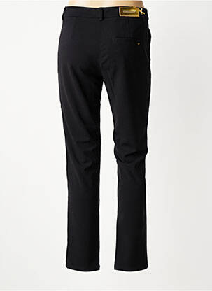 Pantalon chino fermeture zippée sous rabat boutonné taille normale noir COUTURIST femme
