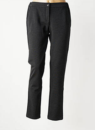Pantalon chino fermeture zippée sous rabat boutonné taille normale gris COUTURIST femme
