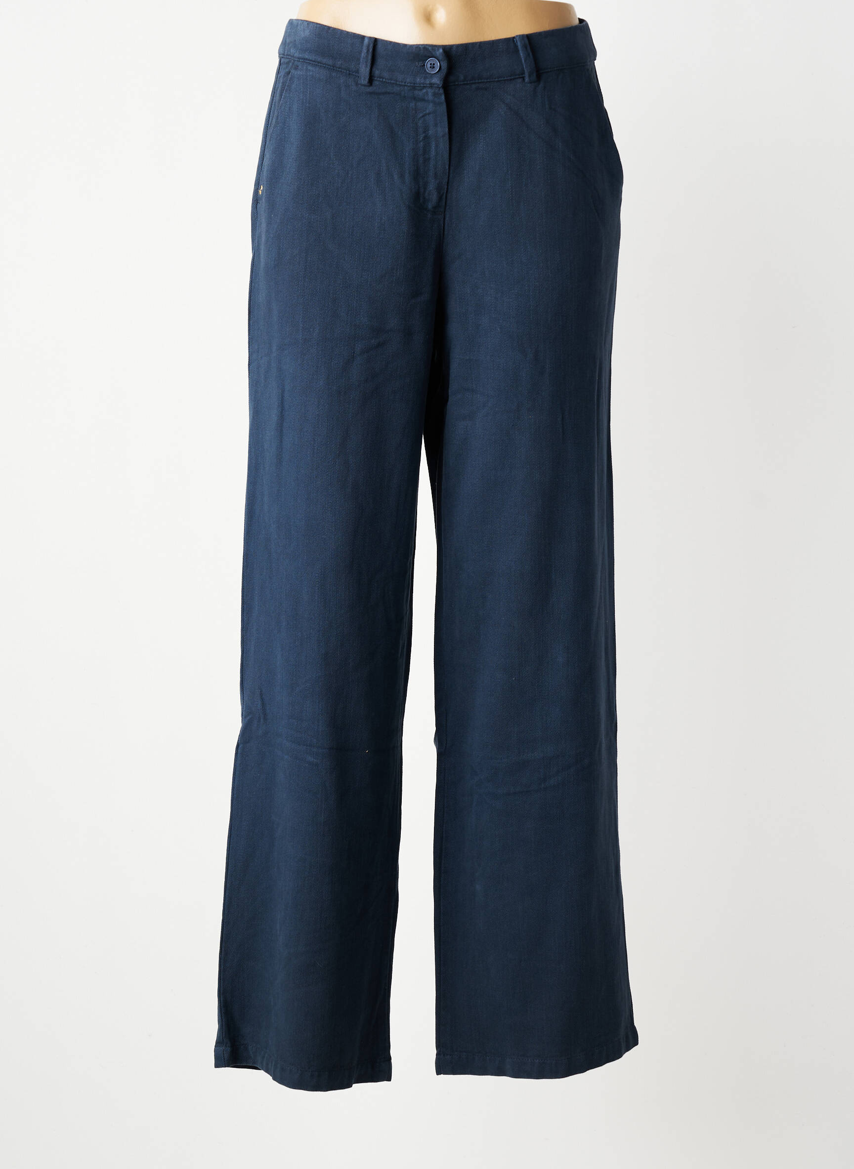 Jeans coupe large taille à pinces taille haute bleu COUTURIST femme