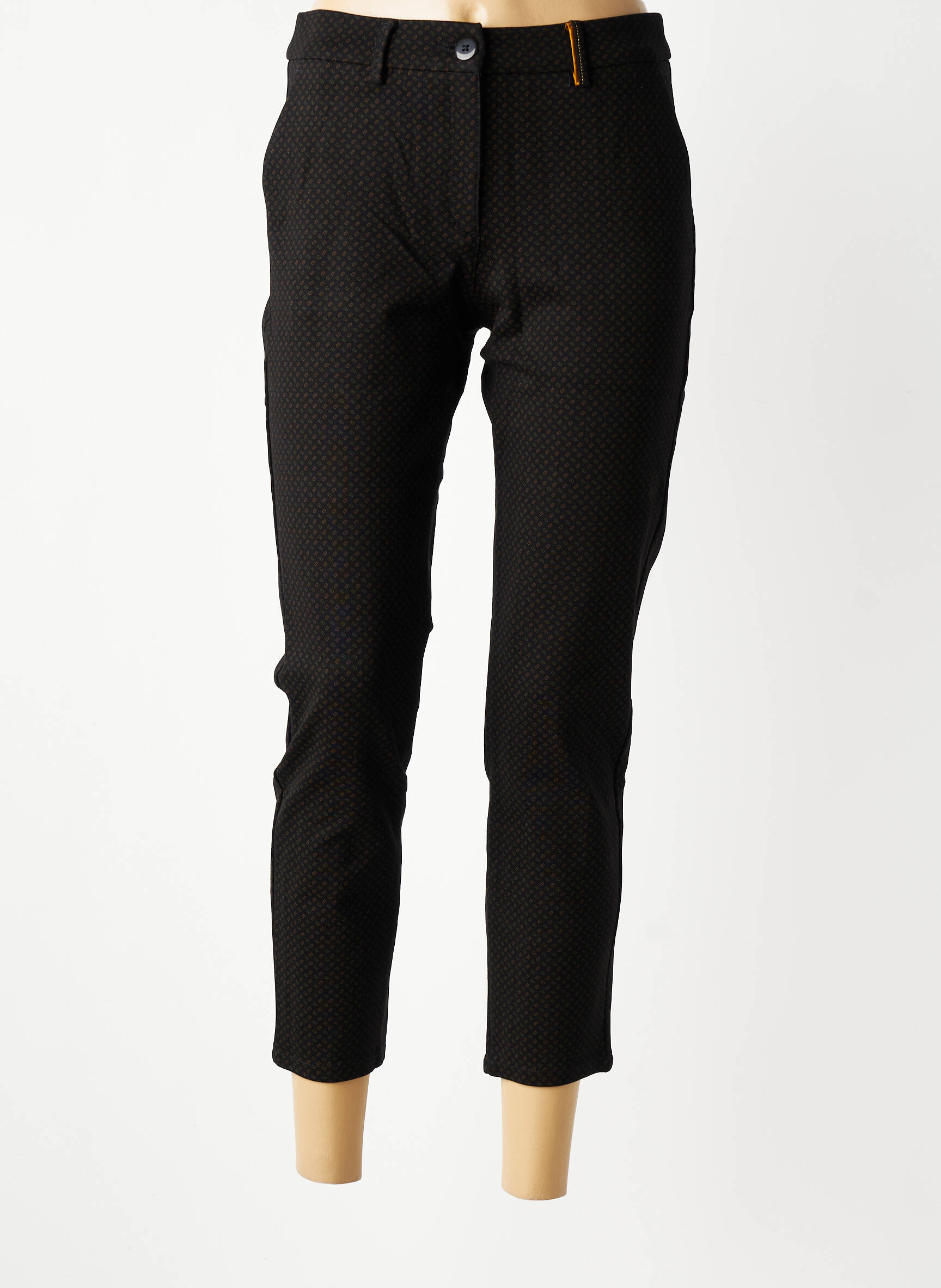Pantalon 7/8 taille à pinces noir COUTURIST femme