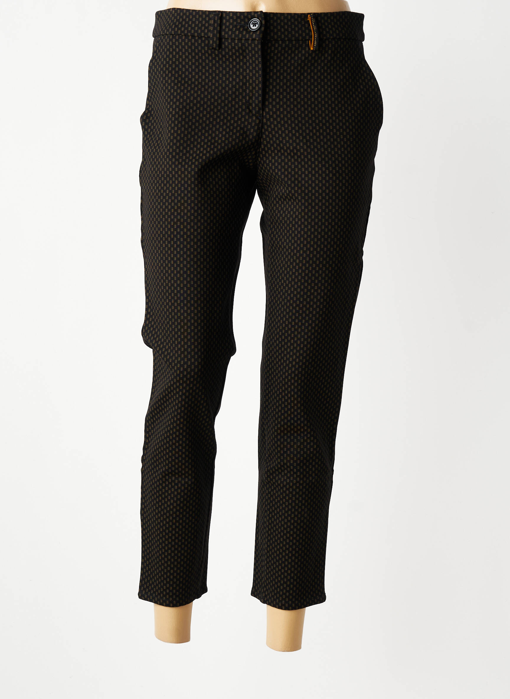 Pantalon 7/8 taille à pinces taille normale noir COUTURIST femme