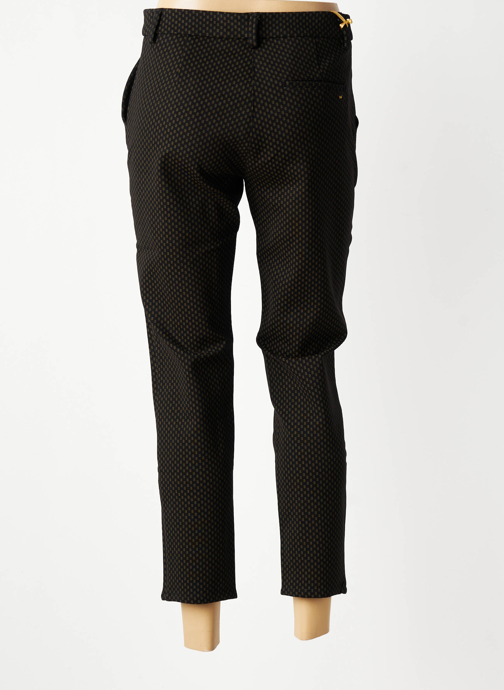 Pantalon 7/8 taille à pinces taille normale noir COUTURIST femme