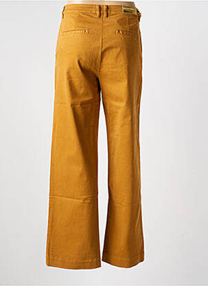 Pantalon droit fermeture zippée sous rabat boutonné beige COUTURIST femme