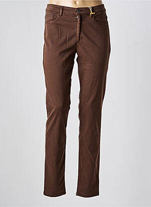 Pantalon slim poches marron COUTURIST femme
