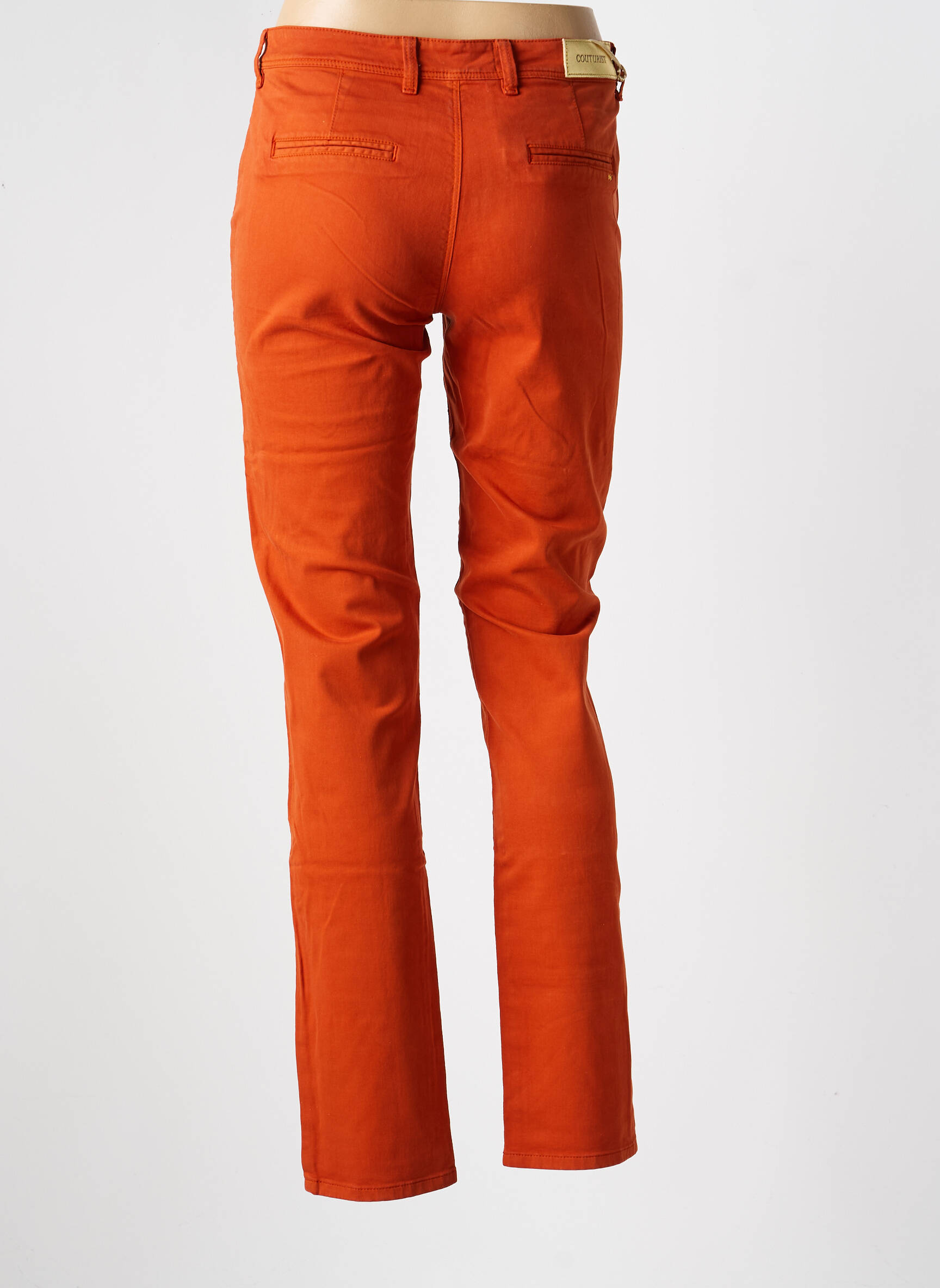 Pantalon slim poches orange COUTURIST femme
