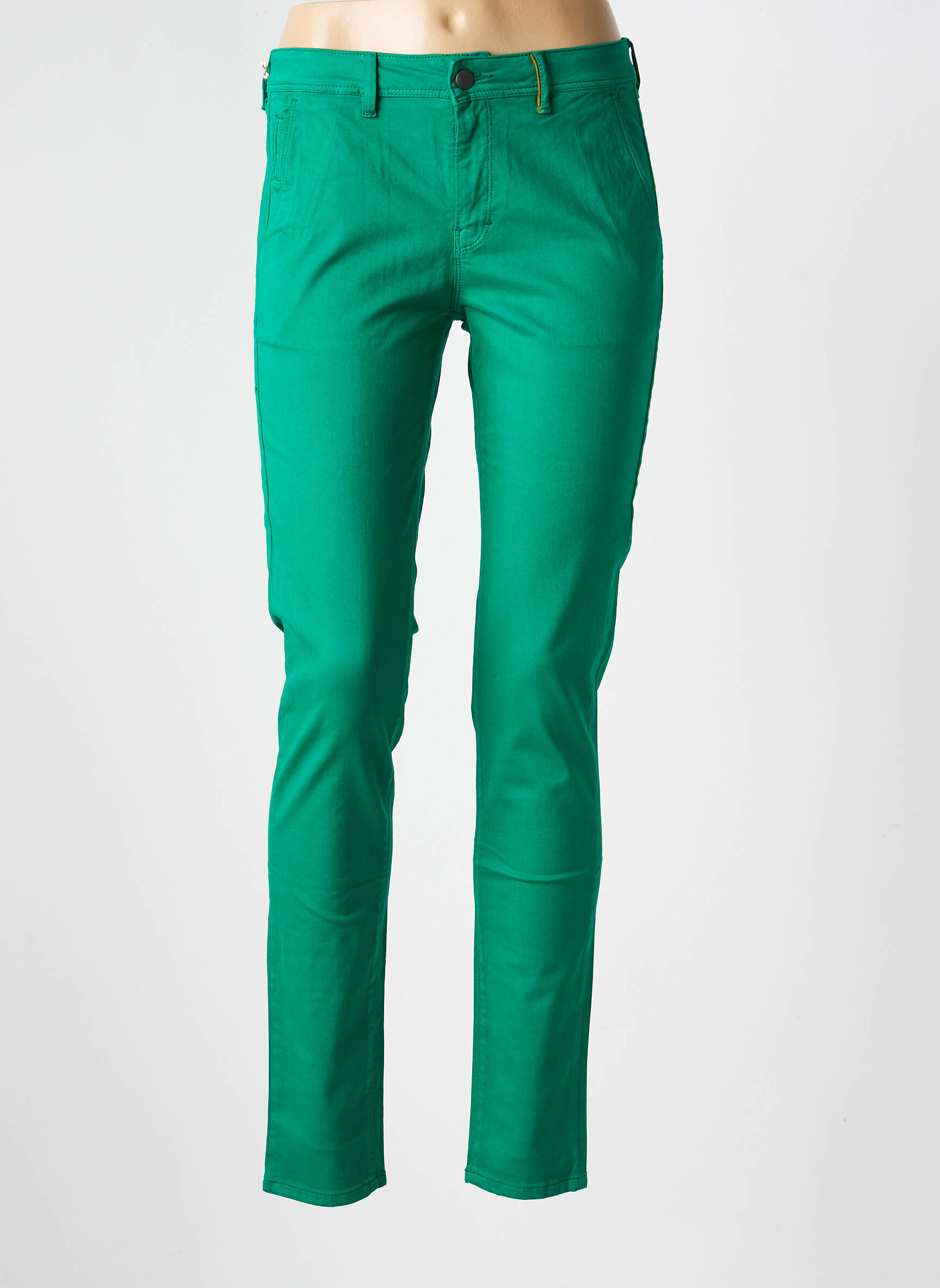 Pantalon slim poches vert fonce COUTURIST femme