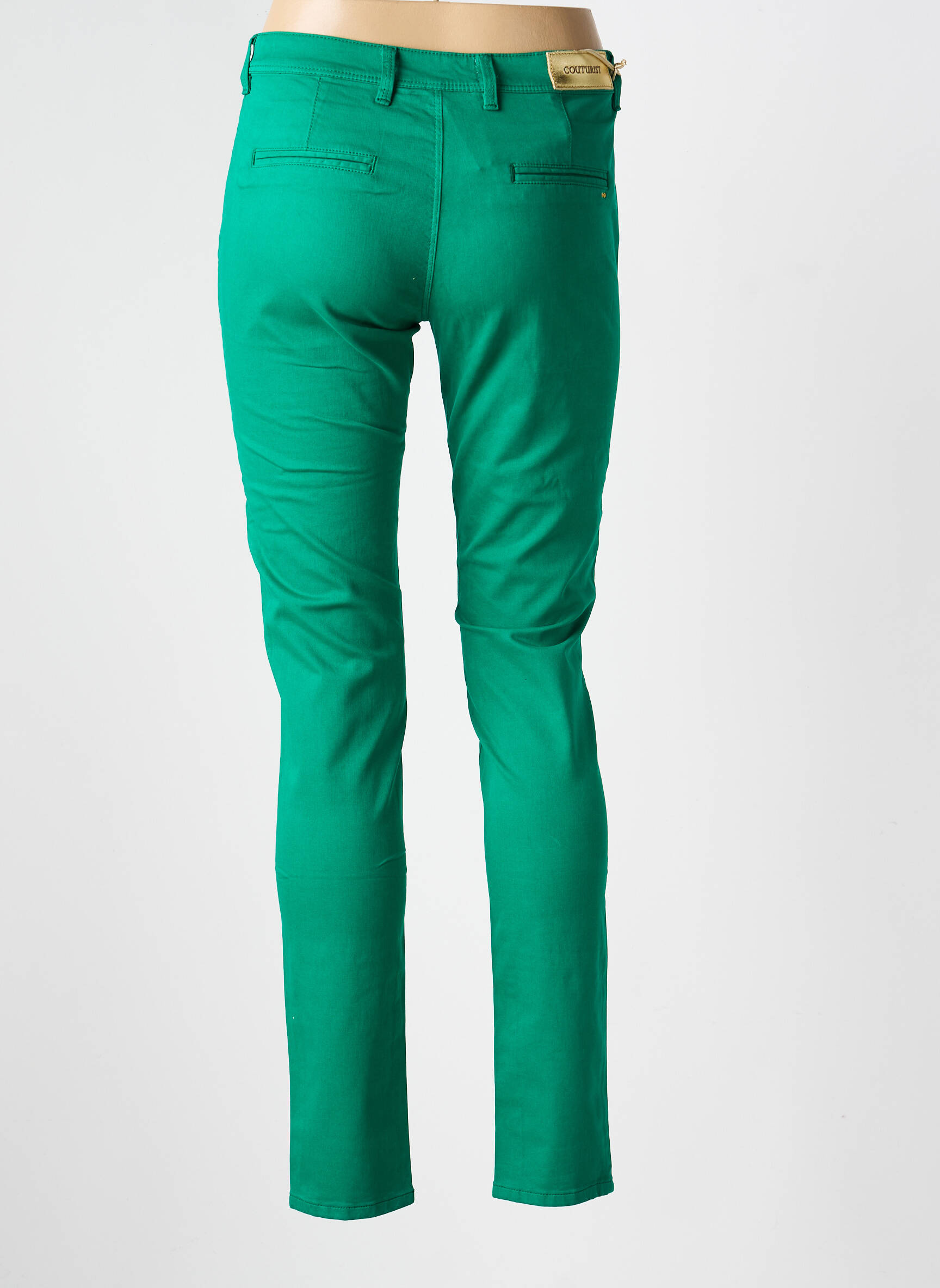 Pantalon slim poches vert fonce COUTURIST femme