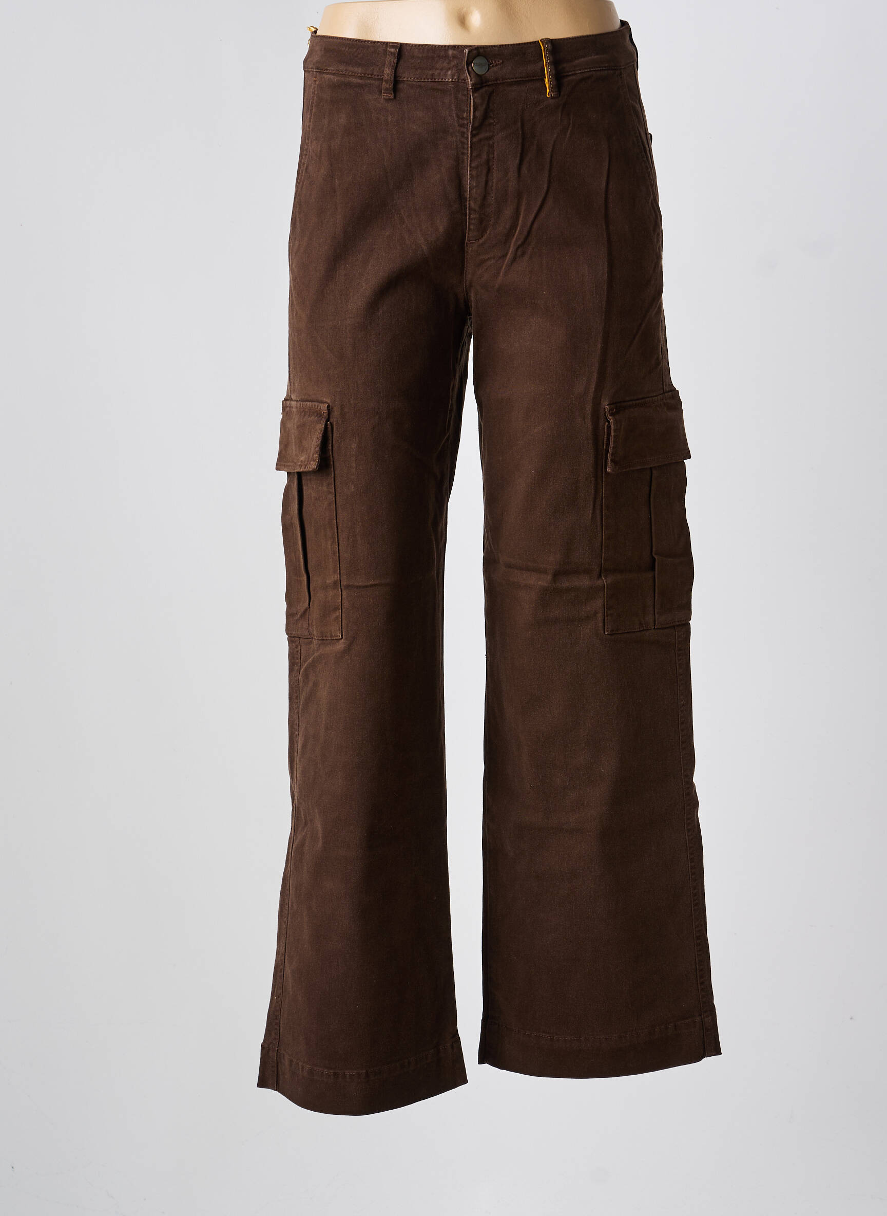 Pantalon cargo poches marron COUTURIST femme