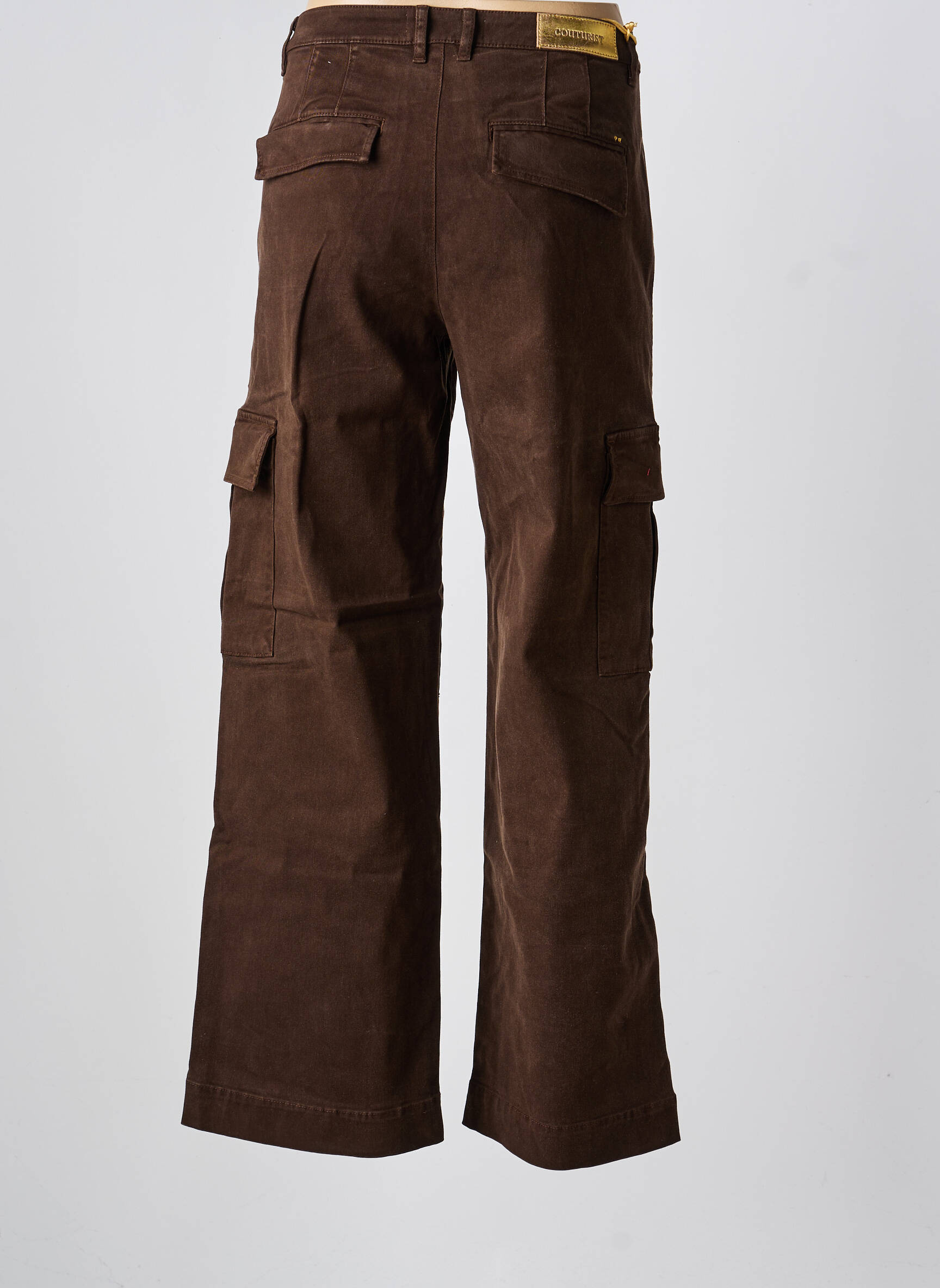 Pantalon cargo poches marron COUTURIST femme