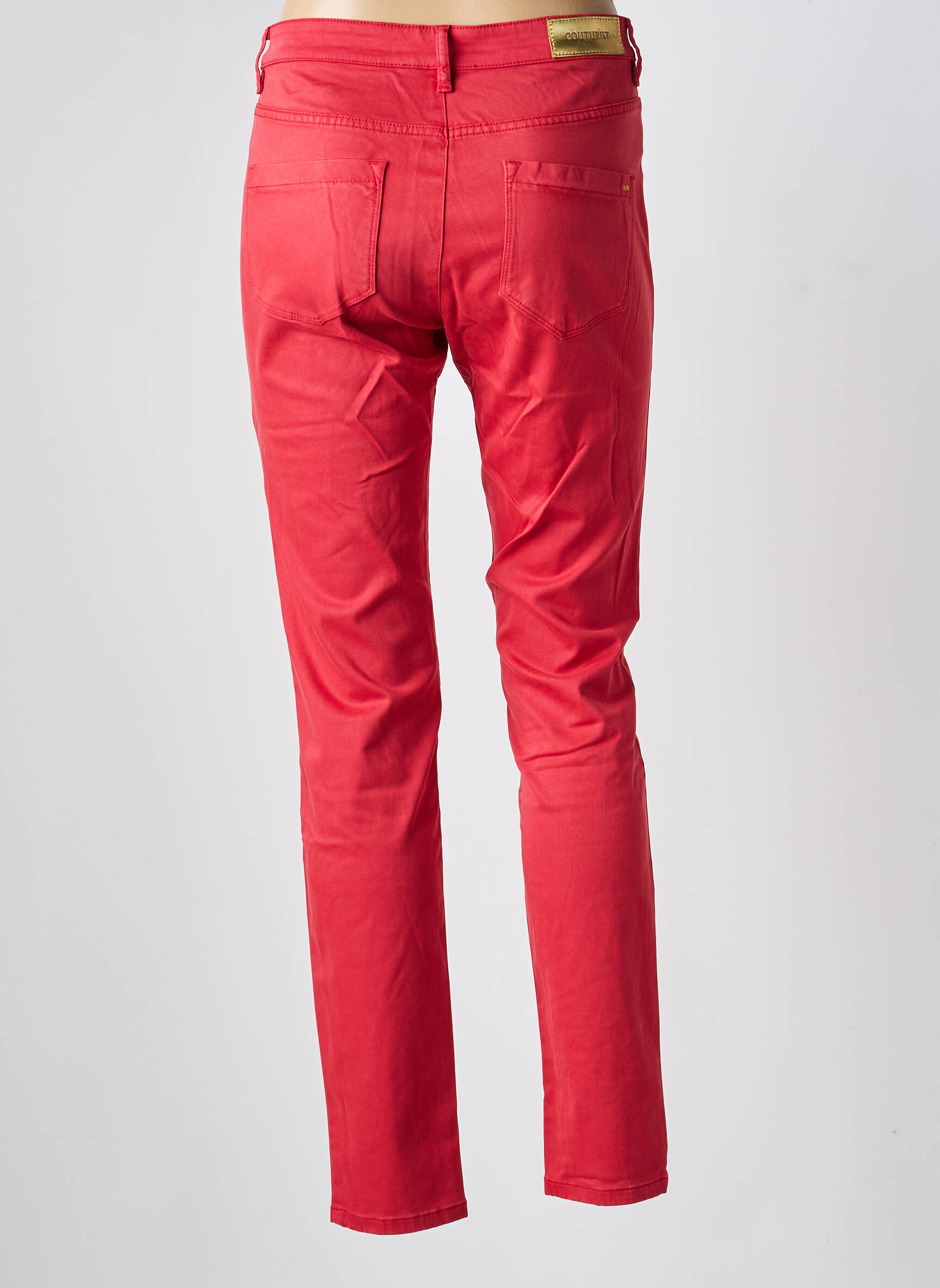 Pantalon slim poches rouge COUTURIST femme