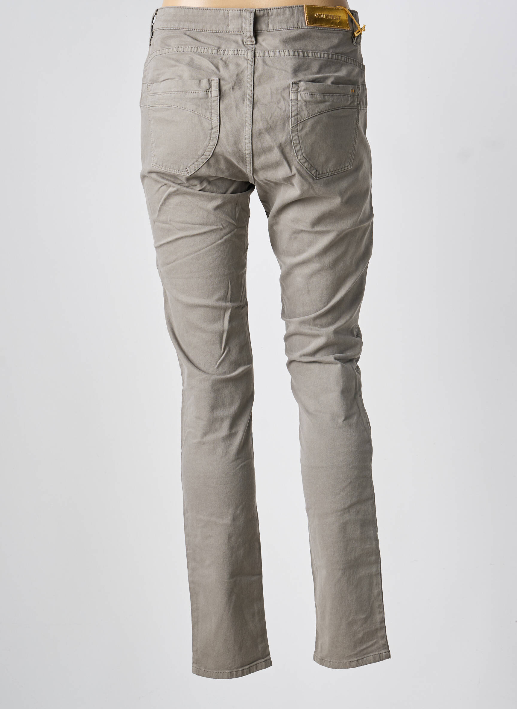 Pantalon slim poches gris COUTURIST femme