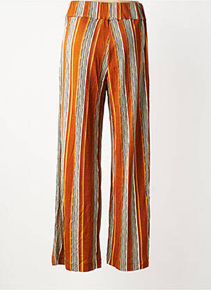 Pantalon droit taille élastique marron COUTURIST femme