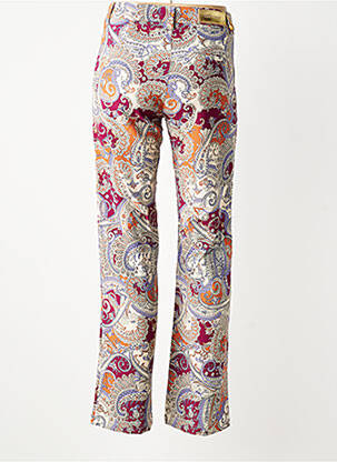 Pantalon droit fermeture zippée sous rabat boutonné violet COUTURIST femme