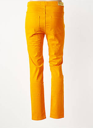 Pantalon slim taille élastique jaune COUTURIST femme