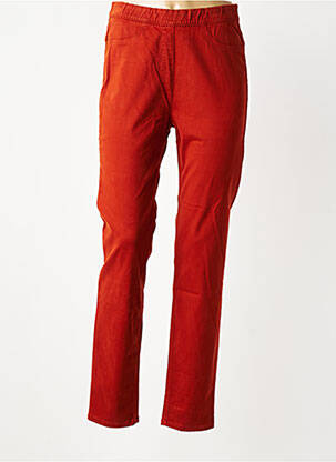 Pantalon slim taille élastique orange COUTURIST femme
