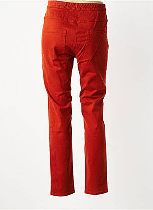 Pantalon slim taille élastique orange COUTURIST femme