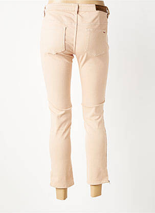 Pantalon 7/8 fermeture zippée sous rabat boutonné beige COUTURIST femme