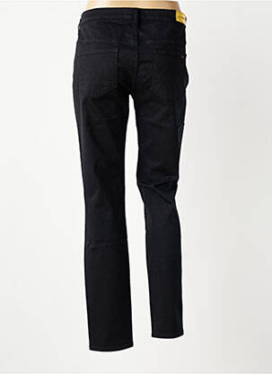 Pantalon slim tissage popeline taille normale noir COUTURIST femme