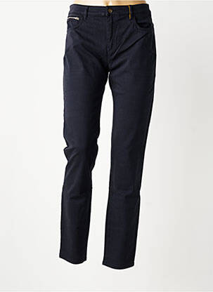 Pantalon slim tissage popeline taille normale bleu COUTURIST femme