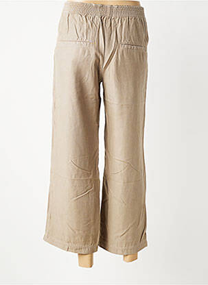 Pantalon 7/8 taille élastique beige COUTURIST femme