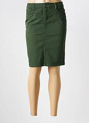 Jupe mi-longue stretch vert COUTURIST femme