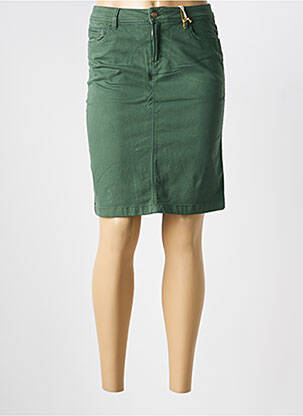 Jupe mi-longue stretch vert fonce COUTURIST femme