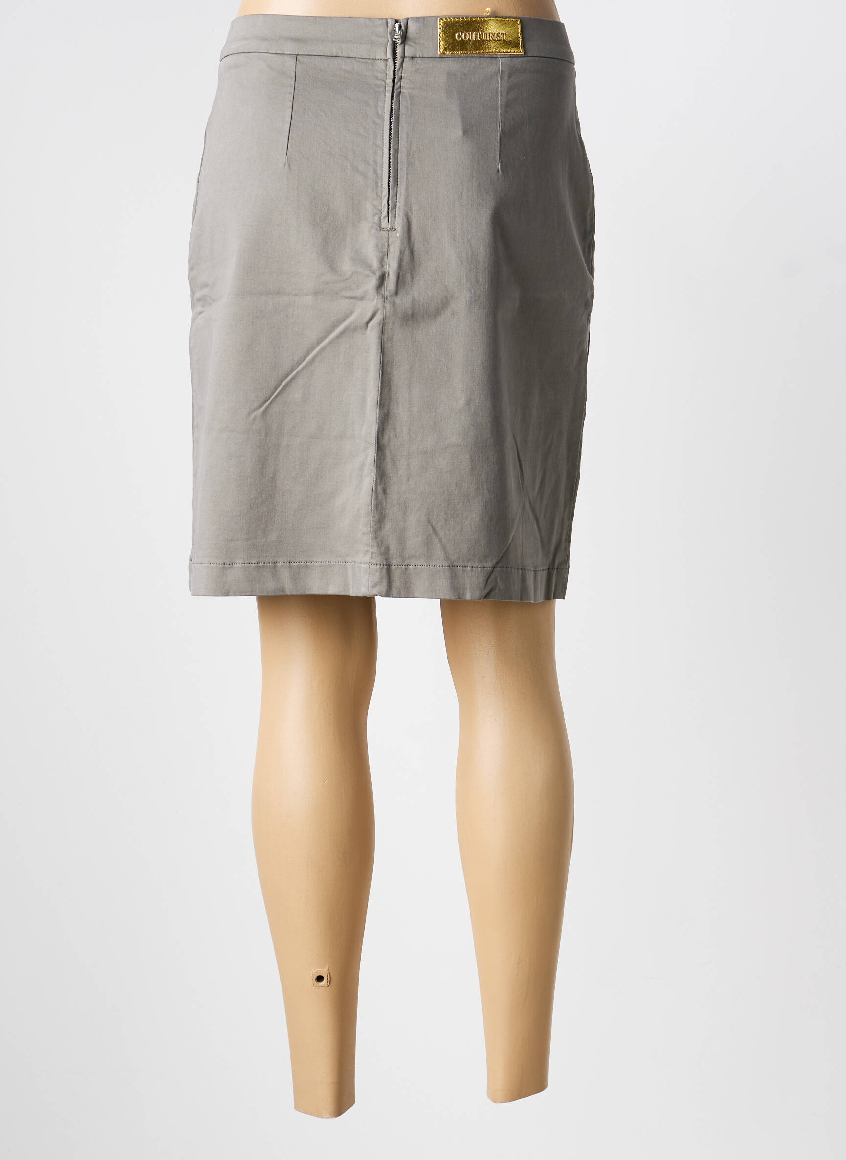 Jupe courte poches gris COUTURIST femme