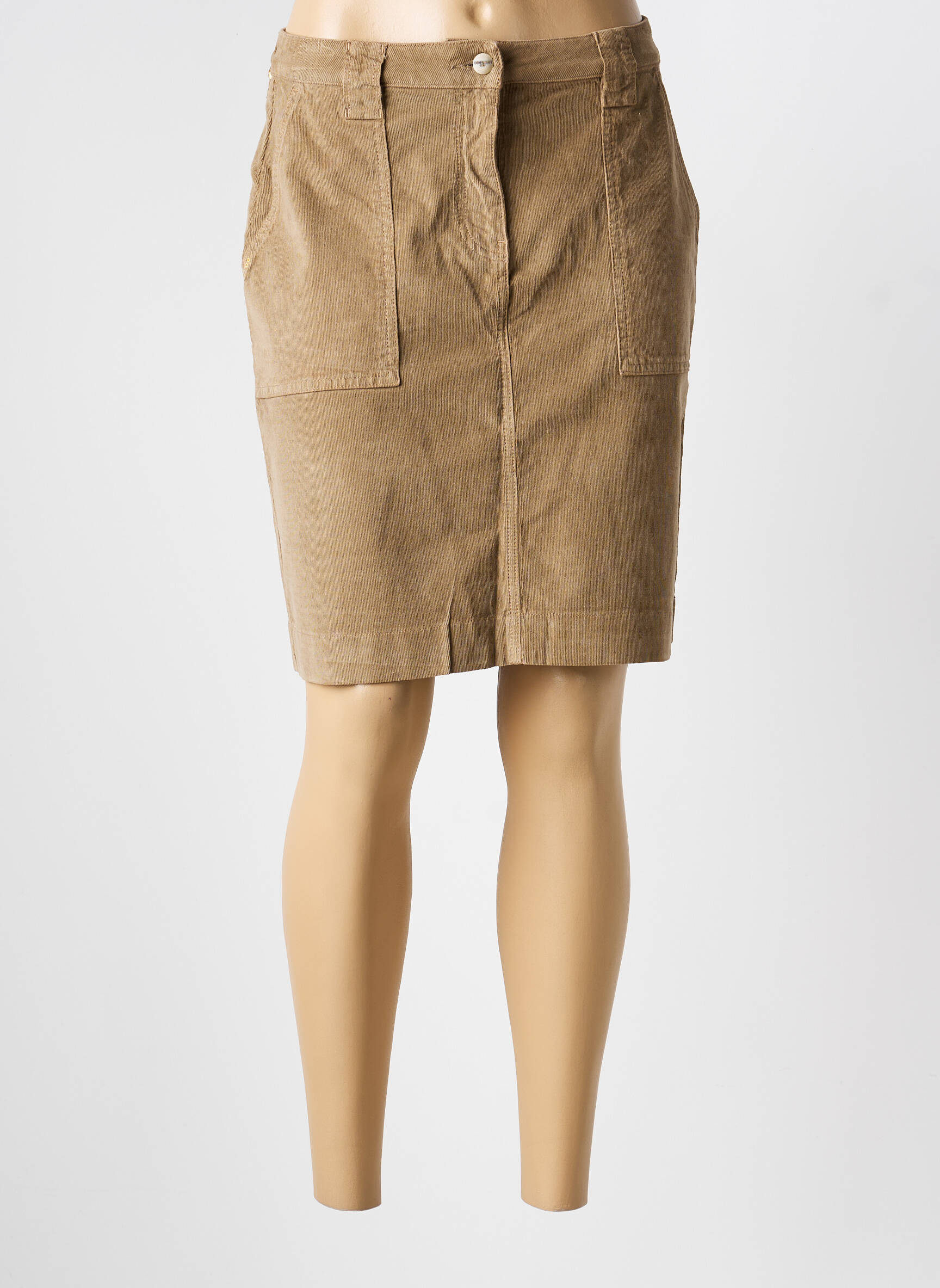 Jupe courte poches marron COUTURIST femme