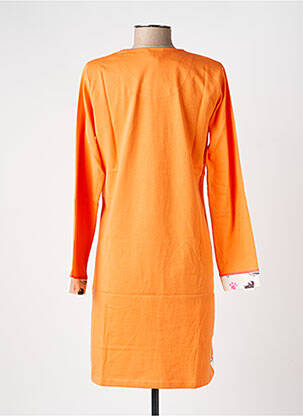 Chemise de nuit manches longues orange ROSE POMME femme