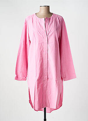 Robe mi-longue manches longues manches longues rose COUTURIST femme