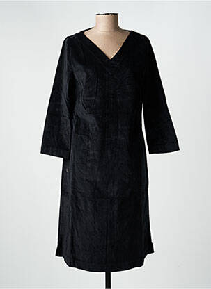 Robe mi-longue manches longues manches longues noir COUTURIST femme