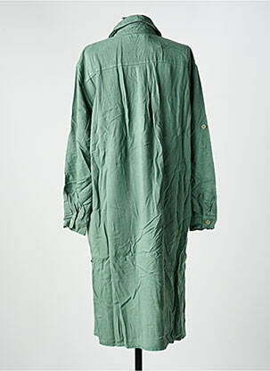 Robe mi-longue manches longues manches longues vert COUTURIST femme