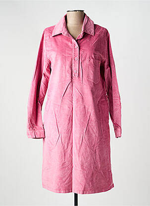 Robe mi-longue manches longues manches longues rose COUTURIST femme