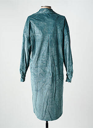 Robe mi-longue manches longues manches longues bleu COUTURIST femme