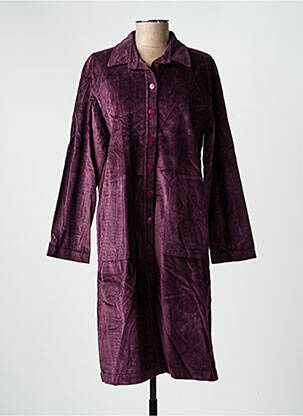 Robe mi-longue manches longues manches longues violet COUTURIST femme