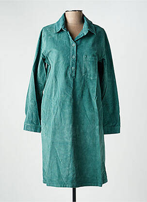 Robe mi-longue manches longues manches longues bleu COUTURIST femme